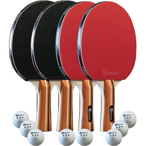 Ping Pong Paddles Sets - Portable Table Tennis Paddle Set with Ping Pong Paddle - Picture 1 of 6